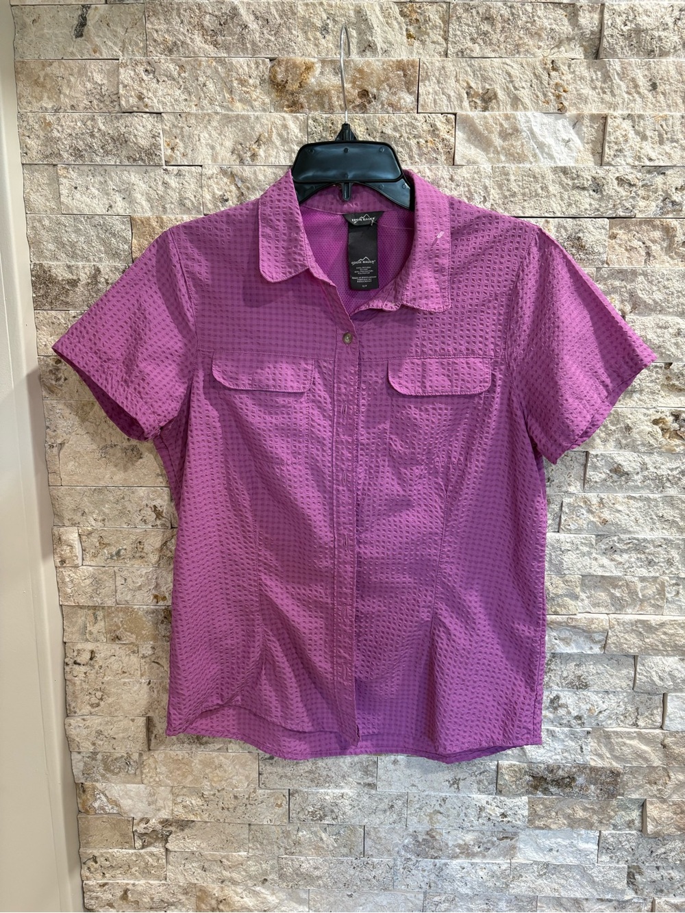 Eddie Bauer Magenta Lightweight‎ shirt short sleeve S